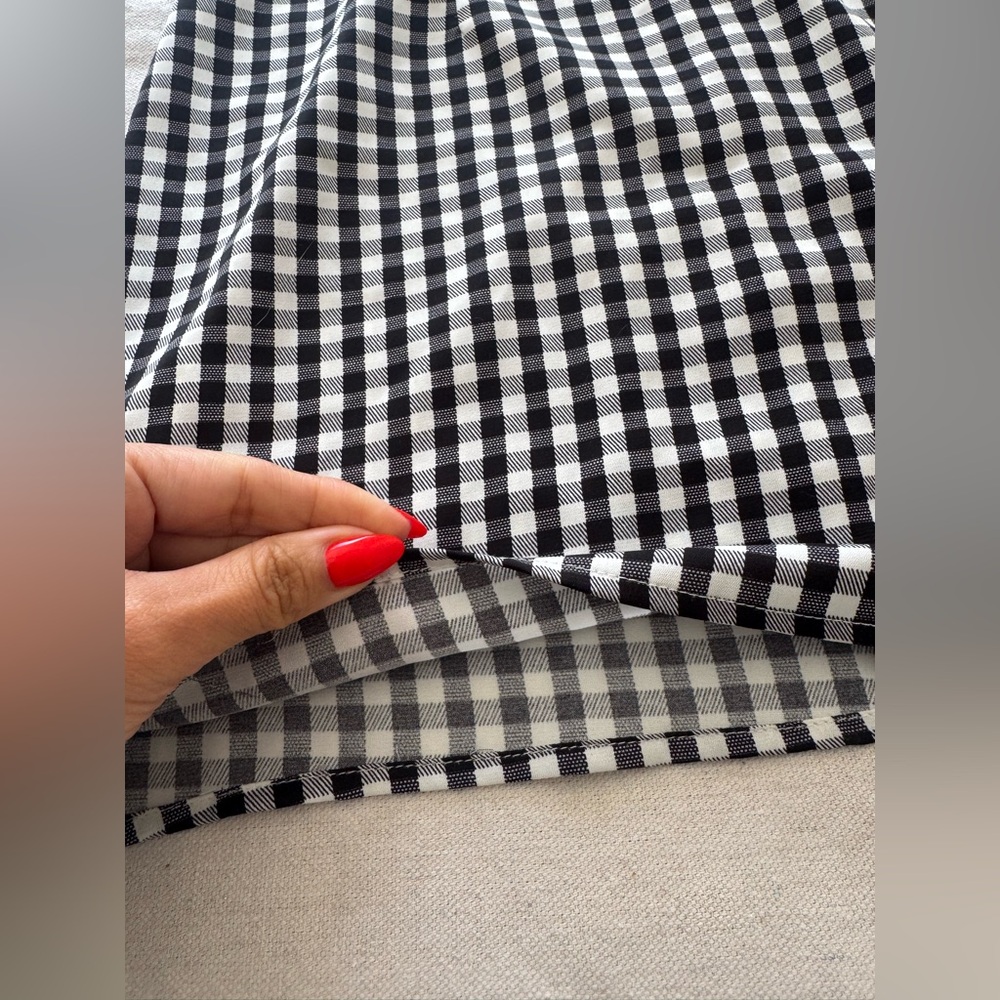 Black and White Gingham Fabric - Picture 2 of 6